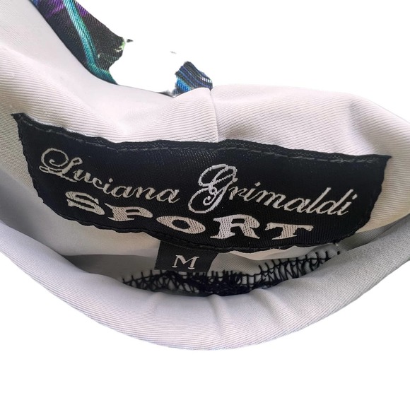 Luciana Grimaldi Designer Green Jungle Fern Sport work out Leggings size M - Picture 6 of 6